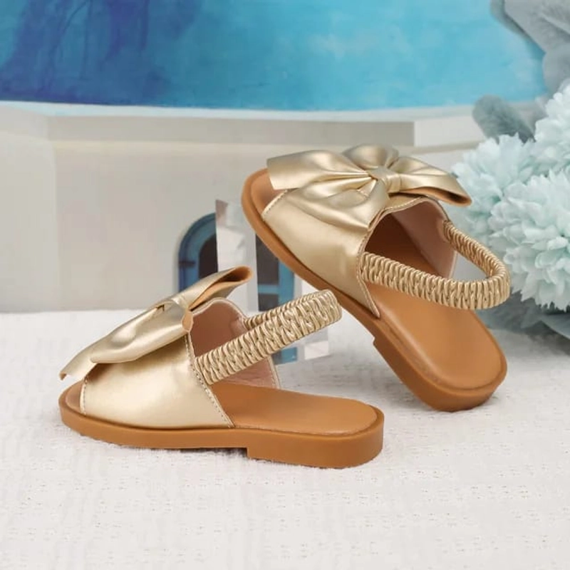 Product image Kawanian - Sendal Anak Perempuan Model Pita Karet Belakang 26 Gold