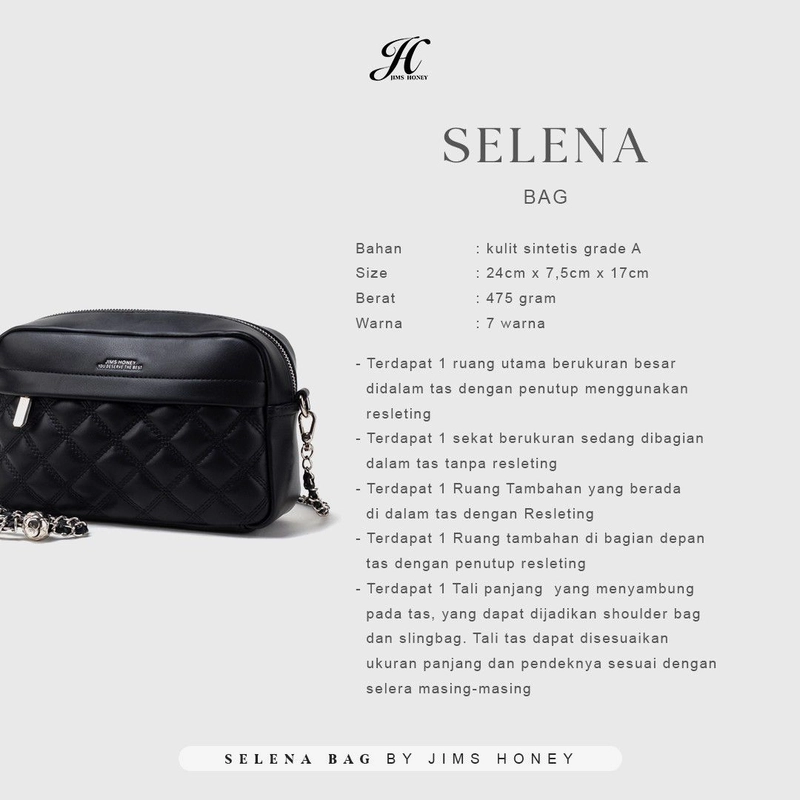 Product image Jims Honey Cianjur - SELENA BAG 475Gr Black