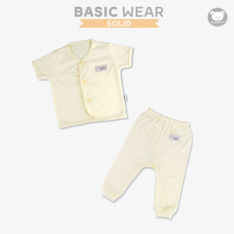 Product image FLUFFY - FLUFFY Setelan baju pendek panjang KUNING (isi 3 psg) SBDJSB KNG S/M/L M (6-9BLN) 6-9KG SBDJSB-KNG-M