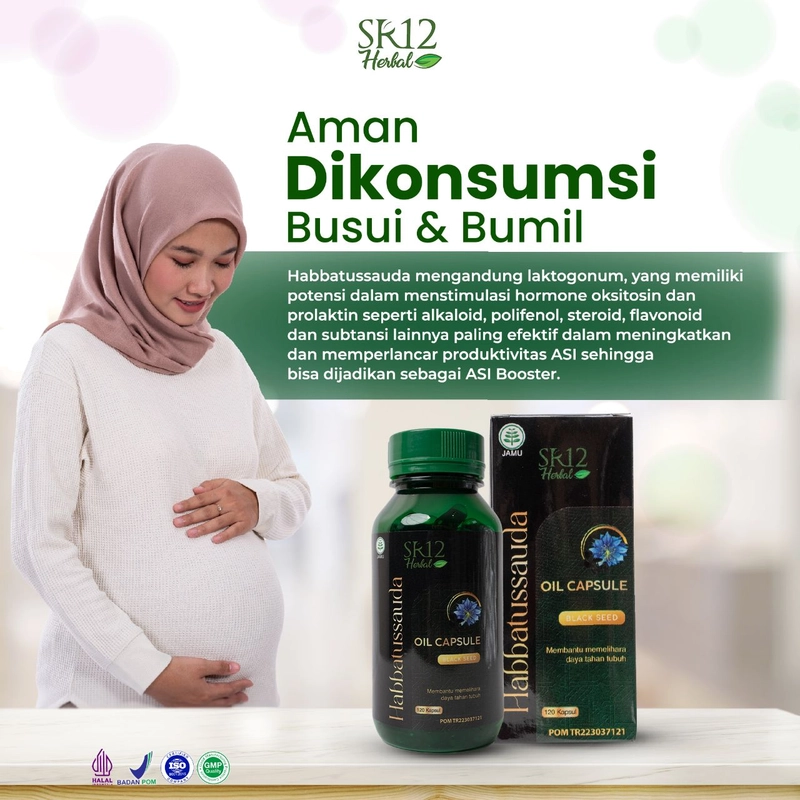 Product image SR12 Habbatussauda Mengatasi Kolesterol Diabetes Hipertensi Dan Meningkatkan Daya Tahan Tubuh 120 Kapsul Habbatussauda