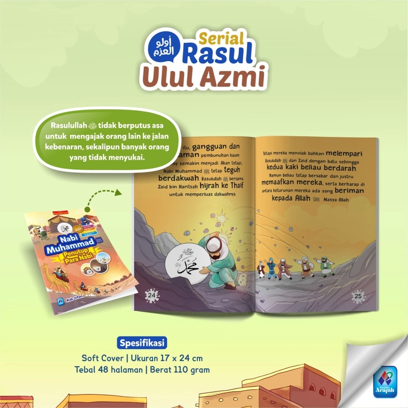 Product image Pustaka Arafah - Serial Ulul Azmi - Nabi Muhammad Penutup Para Nabi SC Soft Cover