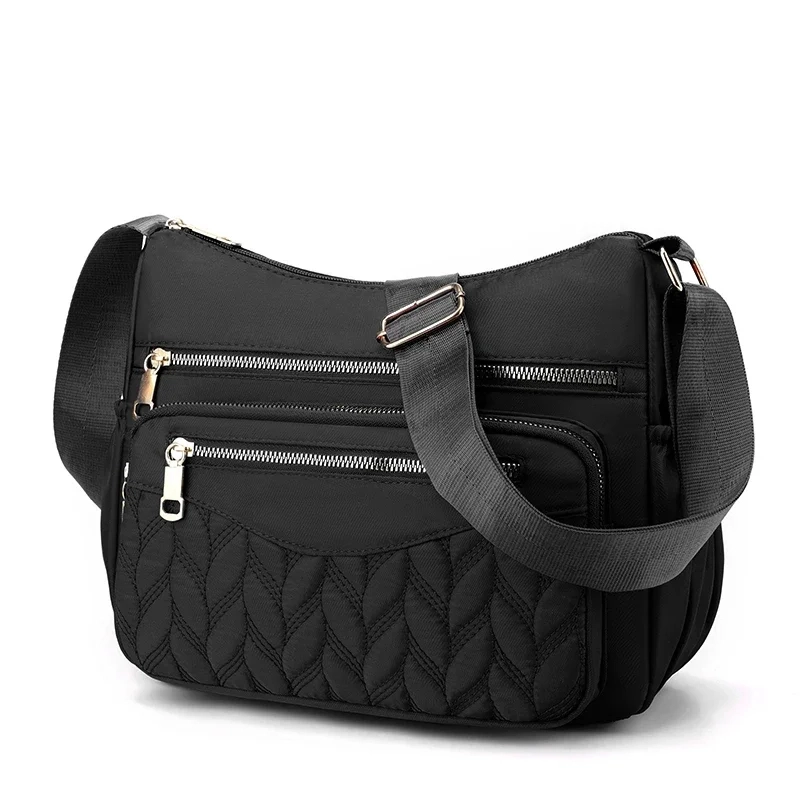 Product image CBL - Tas Selempang Bordir Wanita Sling Bag JNV CBLB78JNV Bahan Nilon Waterproof Anti Air Medium Hitam