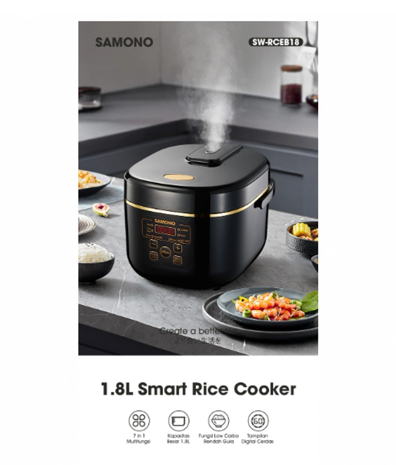 Product image UTAMAMEGA - Rice Cooker Low Sugar Samono SW-RCEB18 Type SW-RCEB18