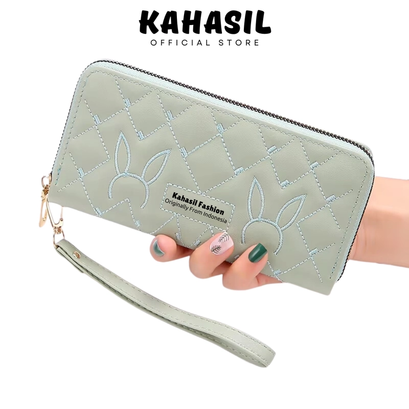 Product image KAHASIL - Dompet Lipat Wanita Panjang Bahan Kulit PU Leather KHDP45 all variant Hijau