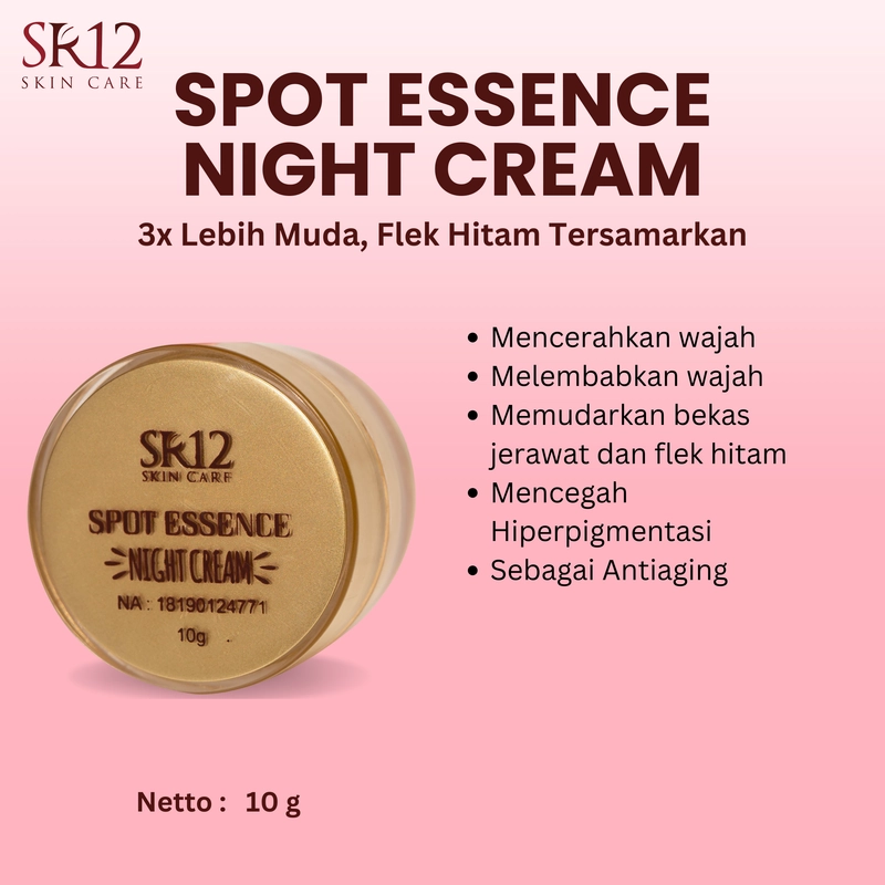 Product image SR12 Spot Cream Essence Day Dan Night Memudarkan Flek Hitam 10 gr Night
