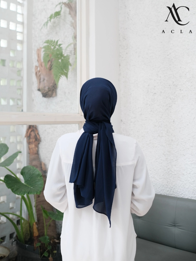 Product image Acla Daily - Pashmina Ceruty Babydoll Pearly Daun All size Merah Cabe