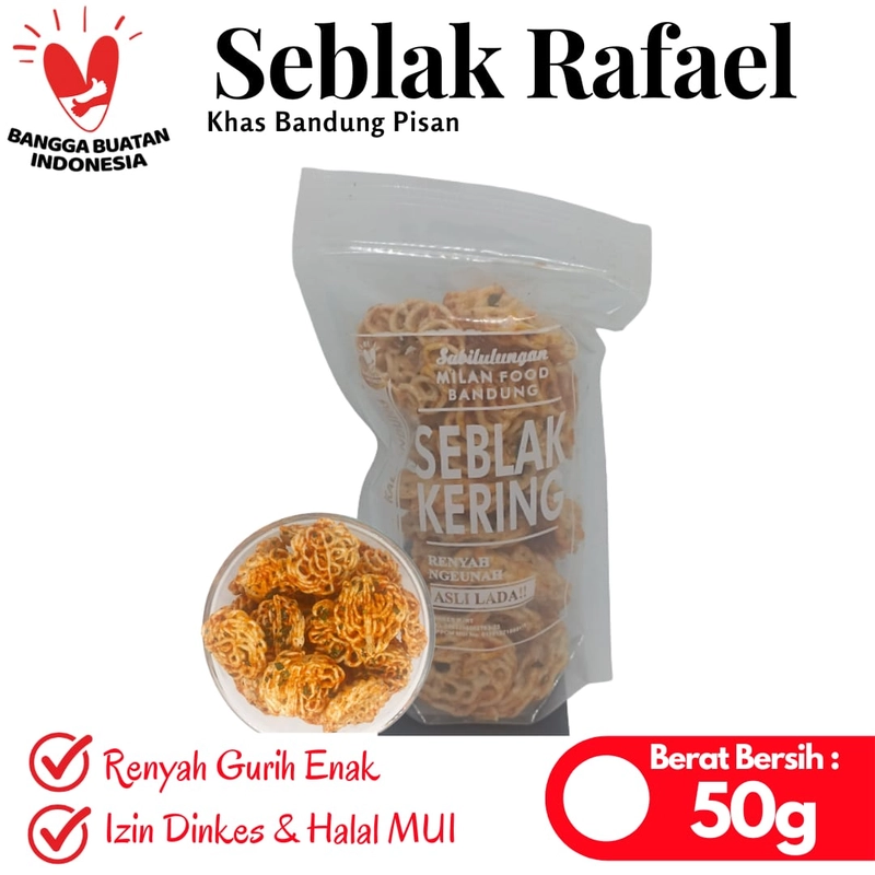 Product image Milan Food Bandung - (NEW) Kerupuk Seblak Rafael Viral Kemasan 50 gr Travel