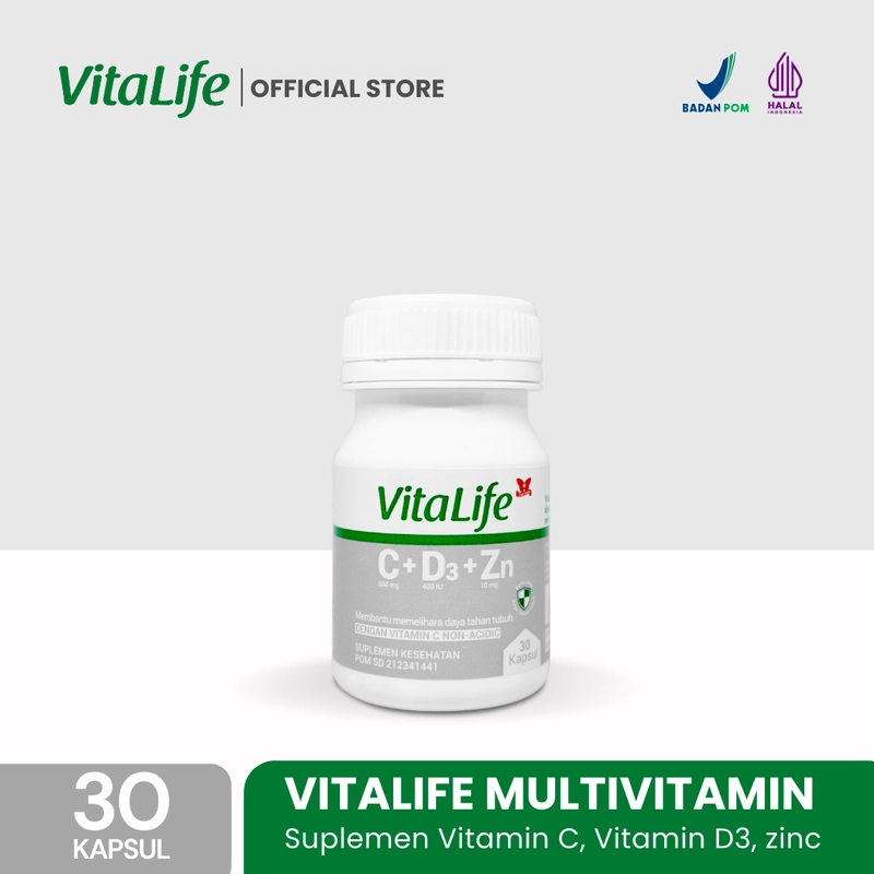 Product image Vitalife Multivitamin C D3 Zinc 30 KapsulCDZ 30 Kapsul