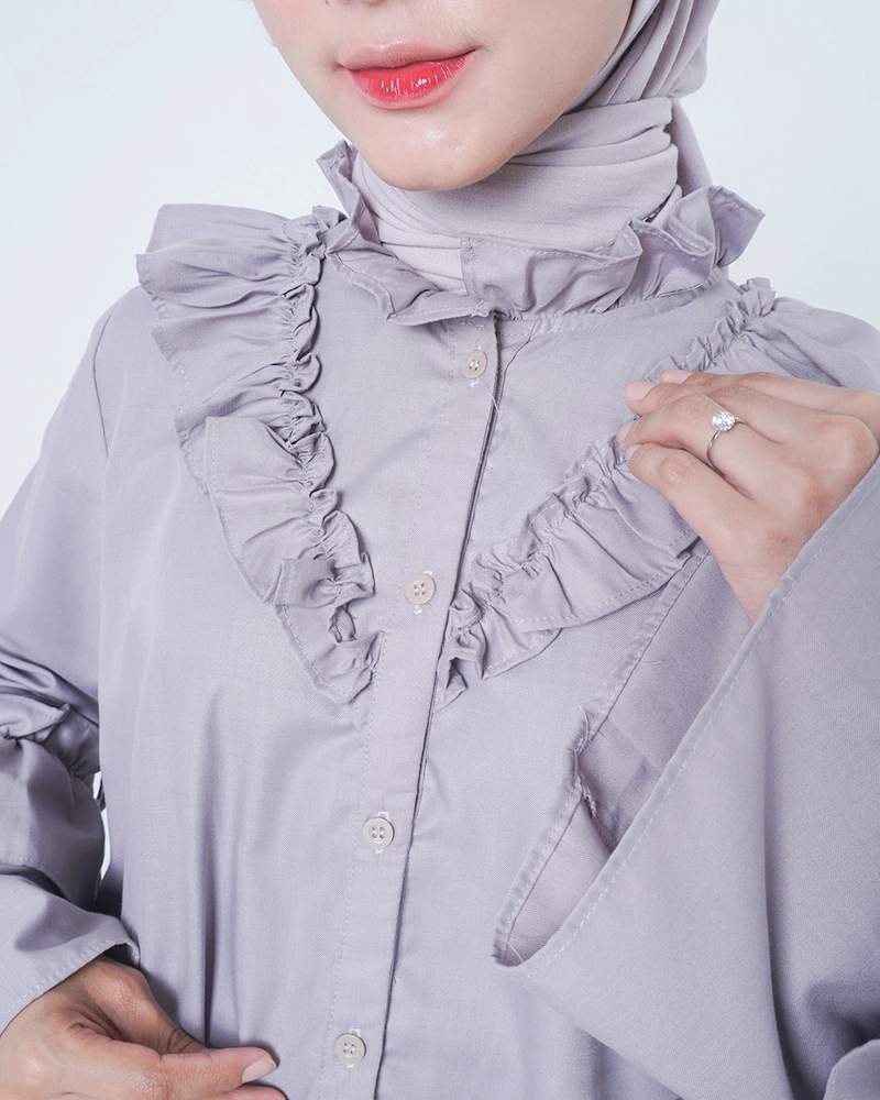 Product image byLayna Official - Baju Kemeja Wanita Ashley Blouse Allsize Grey