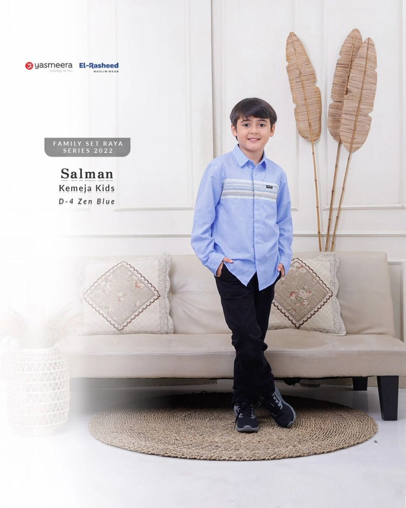 Product image Yasmeera Official - Kemeja Salman Anak XS ZEN BLUE