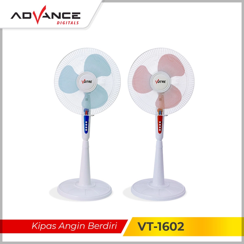 Product image Advance Digitals Indonesia - Kipas Angin Berdiri VT1602 / VT-1602 Votre 16 inch Stand Fan 16 inch Merah