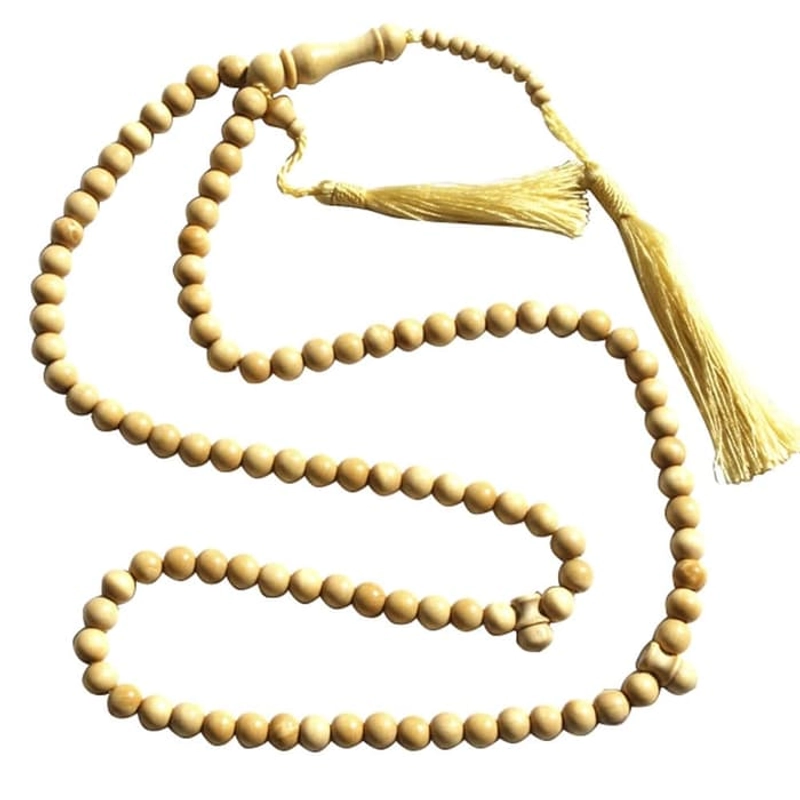 Product image Indahcraft - Tasbih Kayu Kemuning Gading Asli Natural 08 MM KUNING
