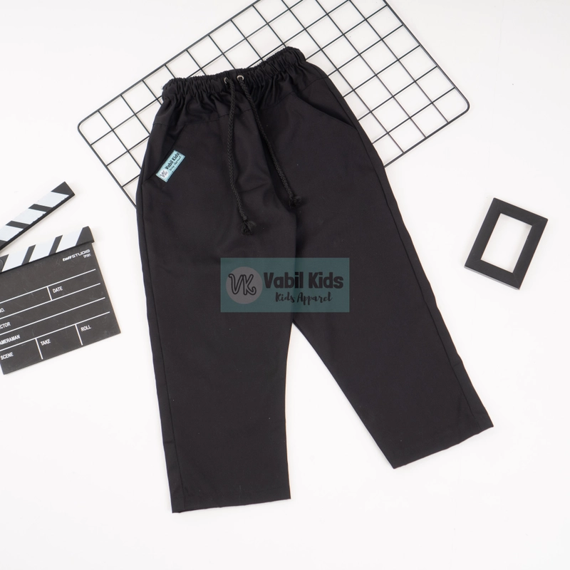 Product image Vabil Kids - Vabil Kids celana sirwal anak panjang premium muslim pangsi 1-15 tahun 5 warna pilihan M Hitam