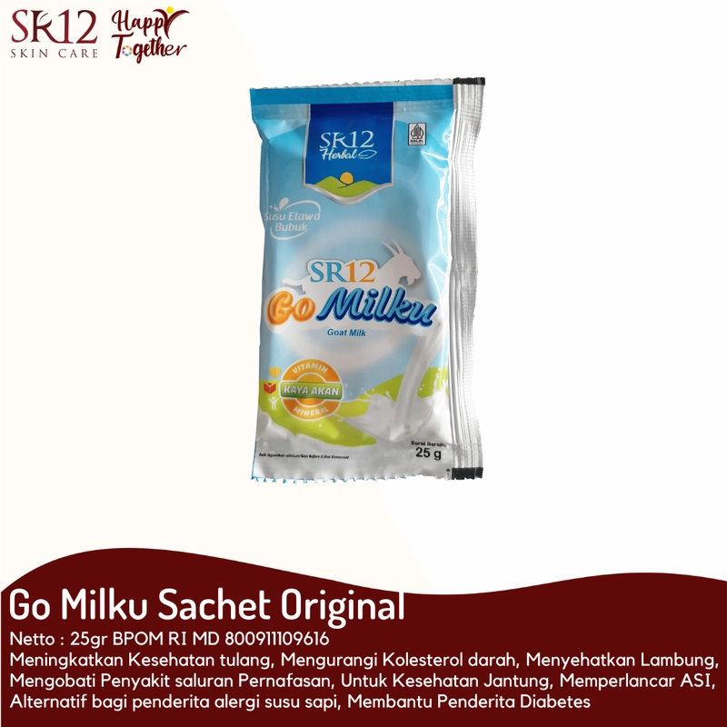 Product image SR12 Gomilku Susu Kambing Etawa Dilengkapi Daun Kelor Madu Ikan Gabus Untuk Kesehatan Tubuh Sachet 2 1 Sachet Original