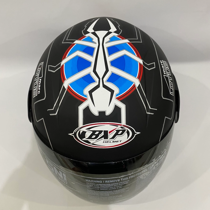 Product image CRX Helmet - Helm Nuvo Semut Hitam Biru Doff Bad Boys - Helm SNI - Helm Dewasa L Semut Hitam Biru Dof