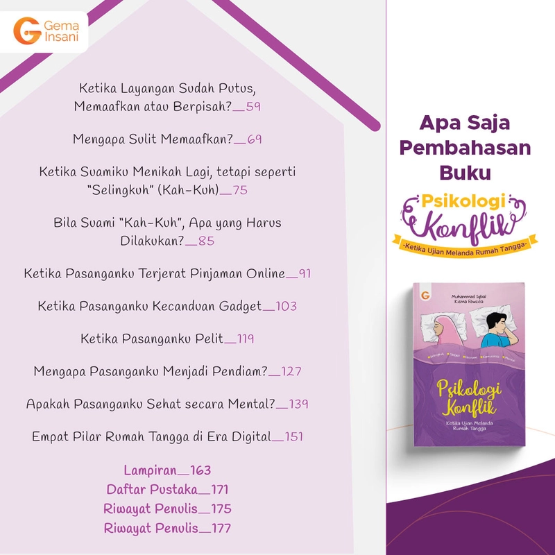 Product image Gema Insani - Psikologi Konflik Ketika Ujian Rumah Tangga Melanda 15 x 23 SC