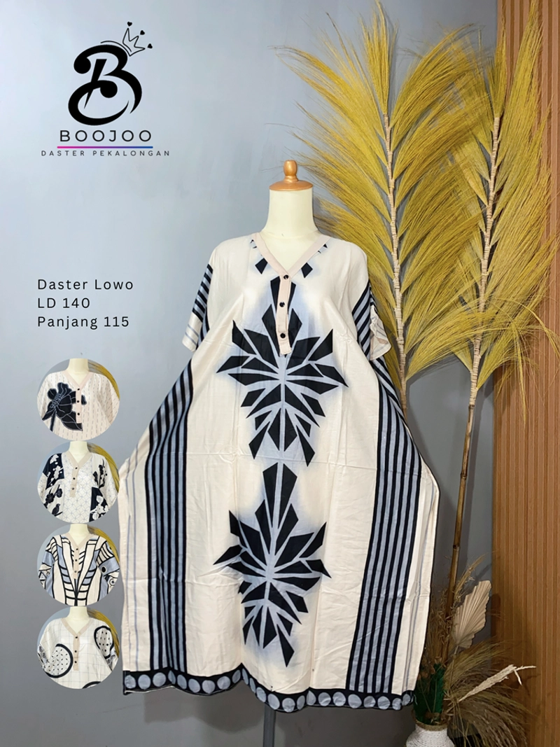 Product image BOOJOO DASTER PEKALONGAN - Boojoo-Daster Lowo Biscuit Jumbo Bahan Rayon Premium LD140 Busui Friendly All Size <100kg Motif 1