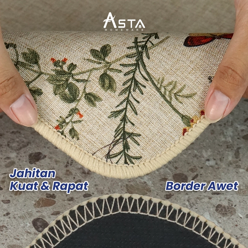 Product image Asta Homeware Official - Asta Keset Lantai Anti Slip Polyester Rubber 118x43 Varian Motif 24