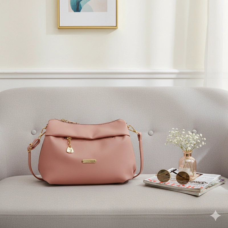 Product image CBL - DAVINA Slingbag - Tas Selempang Wanita Slingbag DAVINA Bahan Nilon Cocoly Waterproof Antiair Tas Wan Medium Pink_Salem