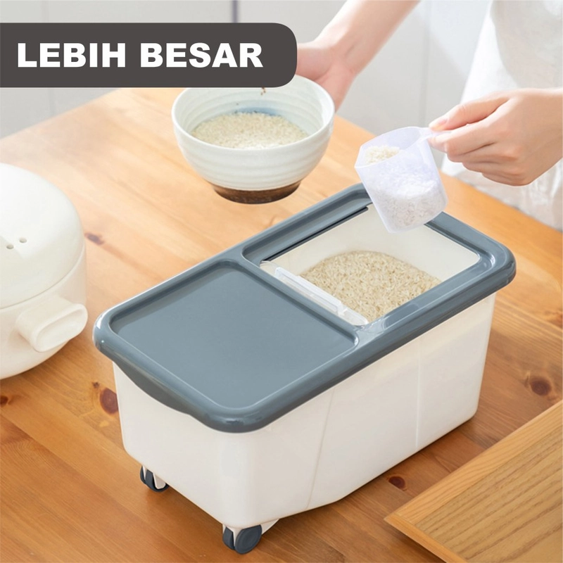 Product image [PO] Orderpedia Kichen - Box Tempat Penyimpanan Beras Dengan Roda Serbaguna Small Random