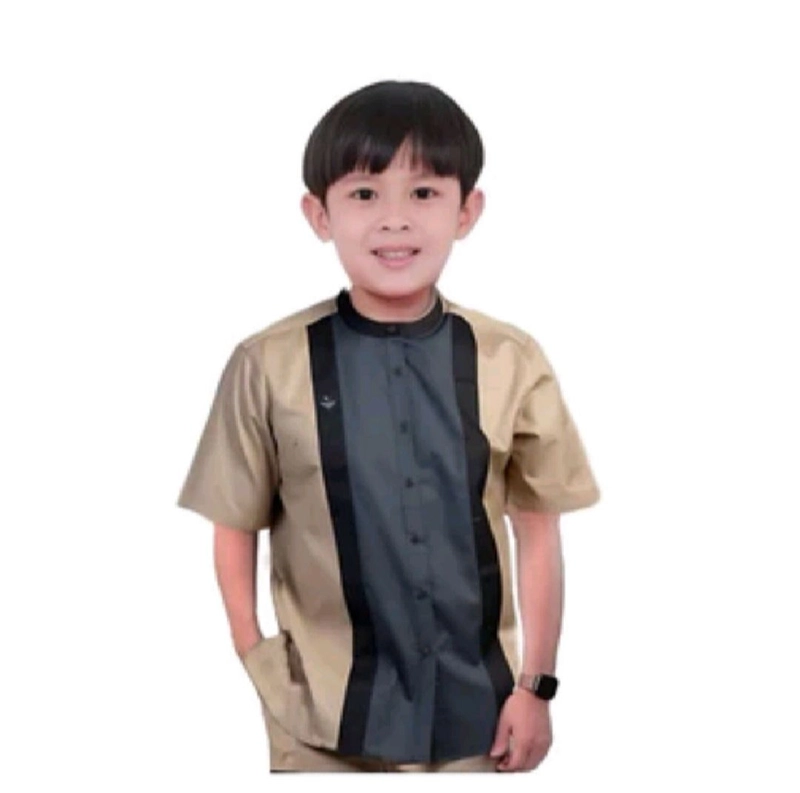 Product image Batik Alfin - Baju koko uk anak series terbaru keren banget free peci putih rajut bagus banget M Koko anak 1