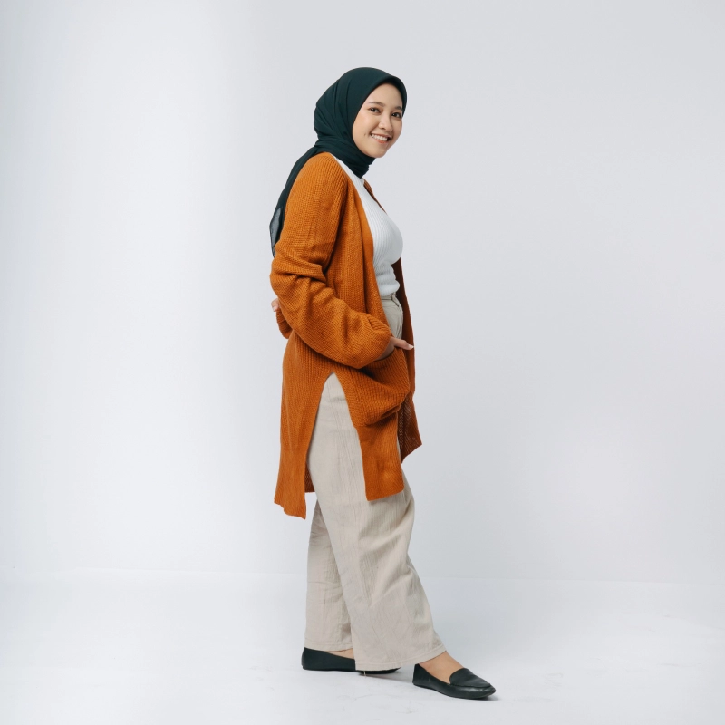 Product image MKY Clothing - CARDIGAN RAJUT PANJANG SAKU One size Teracotta