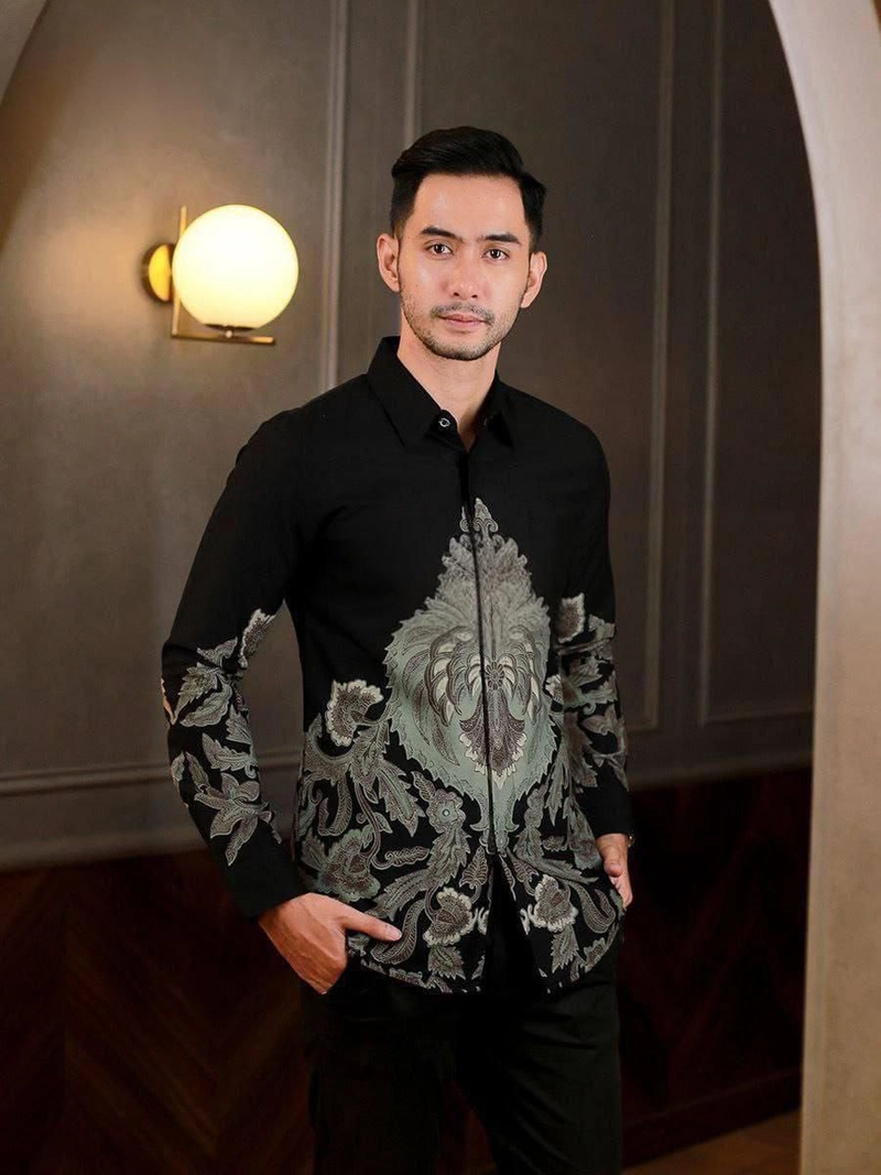 Product image Kois Batik - Batik Kembar Gamis Dan Kemeja Bisa Dipisah Motif Danapati Kemeja M Kemeja danapati