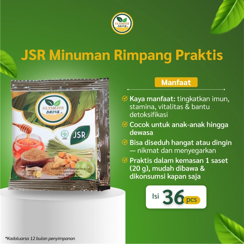 Product image Ultimate Drink - ULTIMATE DIRNK - JSR Minuman Rimpang Praktis Tinggal Seduh 36pcs per 20gram 36pcs JSR Sachet