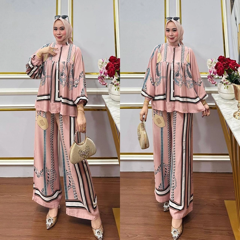 Product image Khisna collection - Oneset susun Sintia model terbaru kerenn Allsize Pinksalem