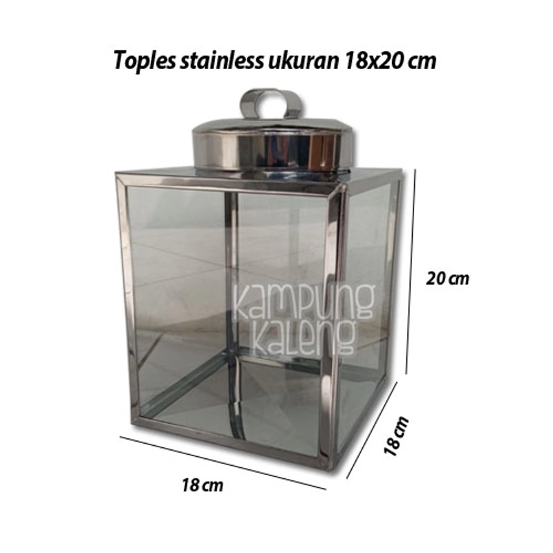 Product image Kampung Kaleng - Toples Stainless Ukuran 18 x 20 cm 18 x 18 x 20 cm Stainless