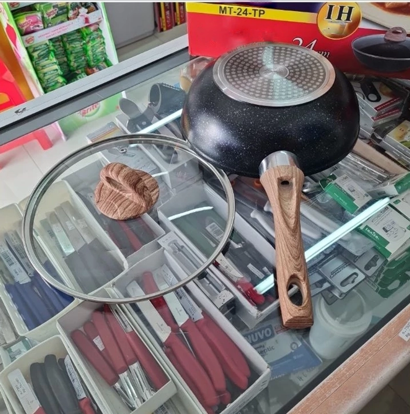 Product image Toko Mawar - Wajan Wok Non Stick D-24 2.500 Gr Hitam