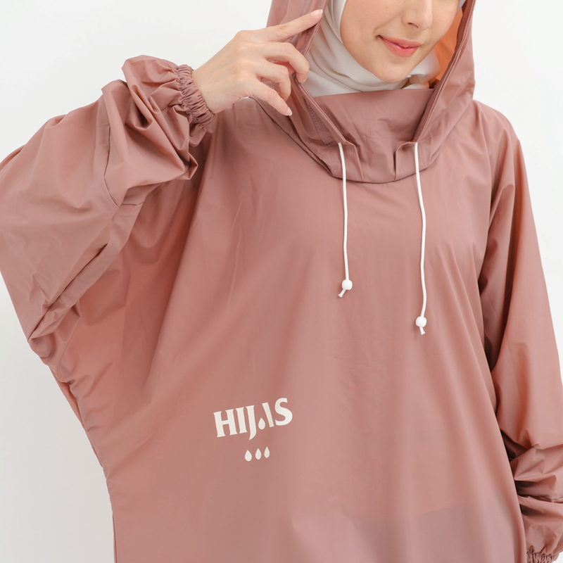 Product image South Legend - Jas Hujan Wanita Gamis Muslimah Pastel Edition by Hijas Allsize Nonzipper Dusty Pink