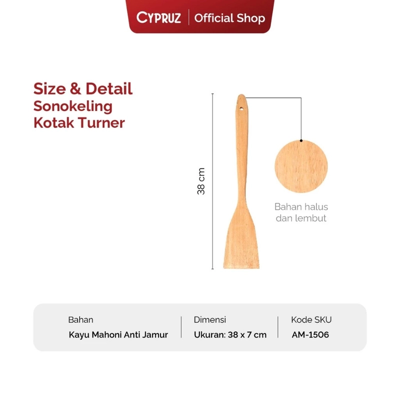 Product image Cypruz Official - Cypruz Wood Series Mahoni Turner Kotak Rata 45x7cm AM-1506 S KAYU