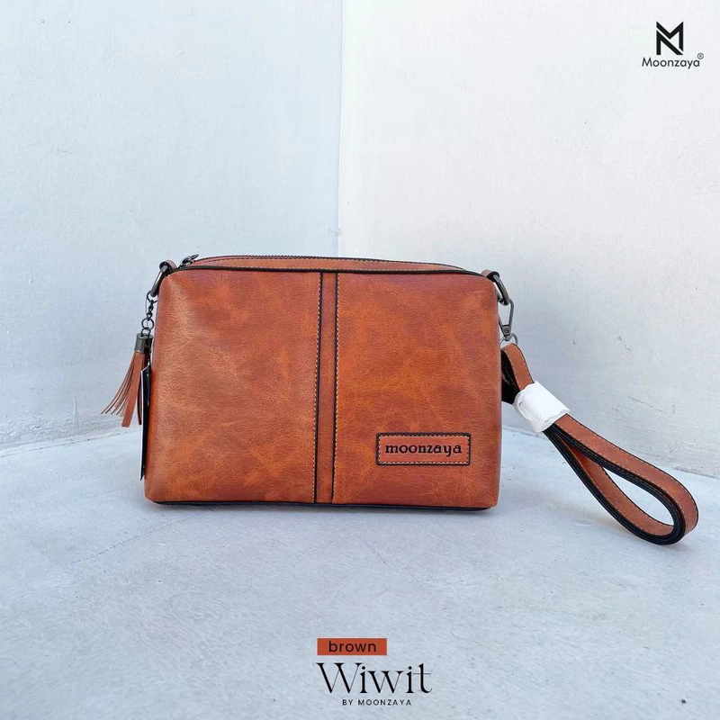 Product image Fashopid - TAS SELEMPANG WANITA WIWIT BY MOONZAYA ORIGINAL Allsize Brown