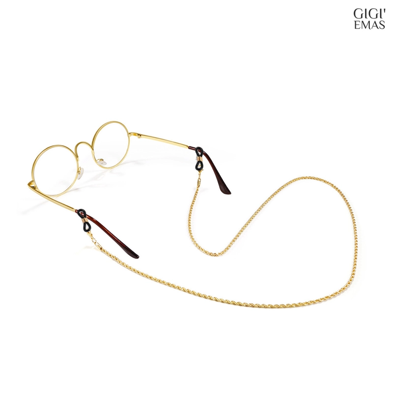 Product image GAWUNG - Kalung Strap Kacamata Model Stainless Steel Tambang Anti Lost Aesthetic KCKAEL dewasa Hitam