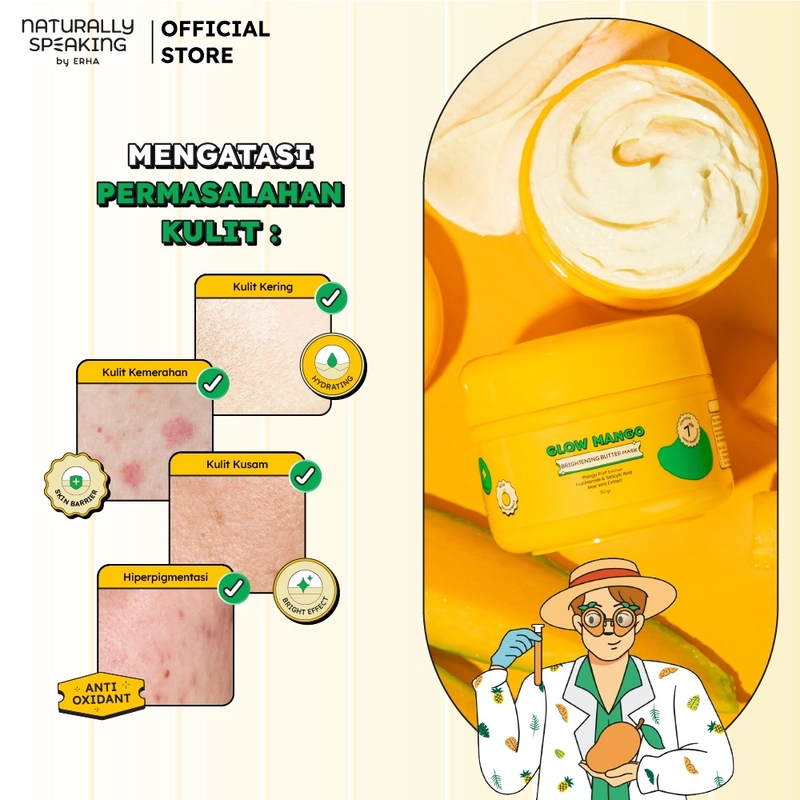 Product image Naturally Speaking By Erha - Glow Mango Brightening Butter Mask 50gr Butter Mask