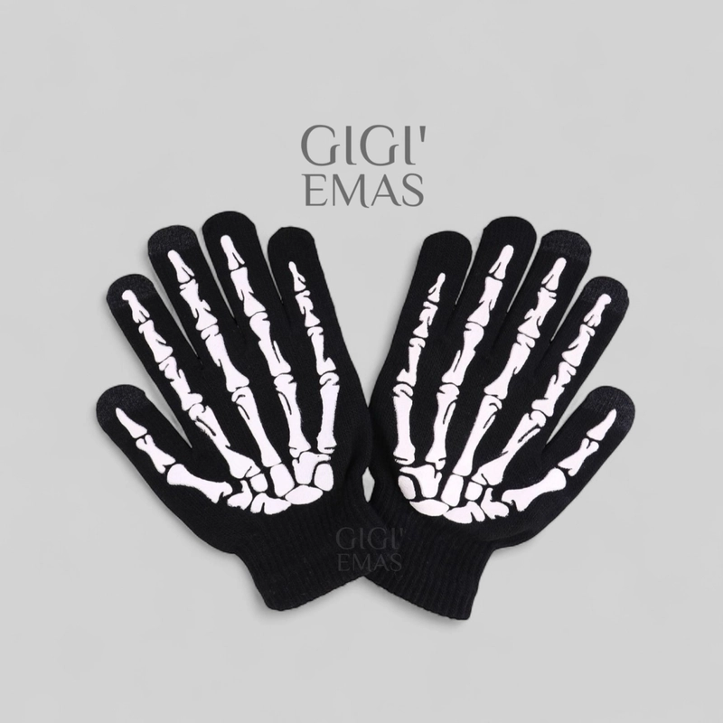 Product image GAWUNG - Sarung Tangan Motor Tengkorak Biker Touring Sunmori Full Jari SATEEK dewasa tengkorak