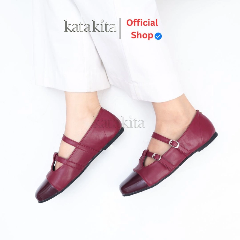 Product image Katakita - Katakita Meera Flatshoes Wanita 40 Burgundy