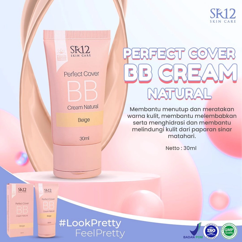 Product image SR12 BB Cream Natural Beige Full Coverage Formula Ringan Hasil Flawless 30 ml Beige