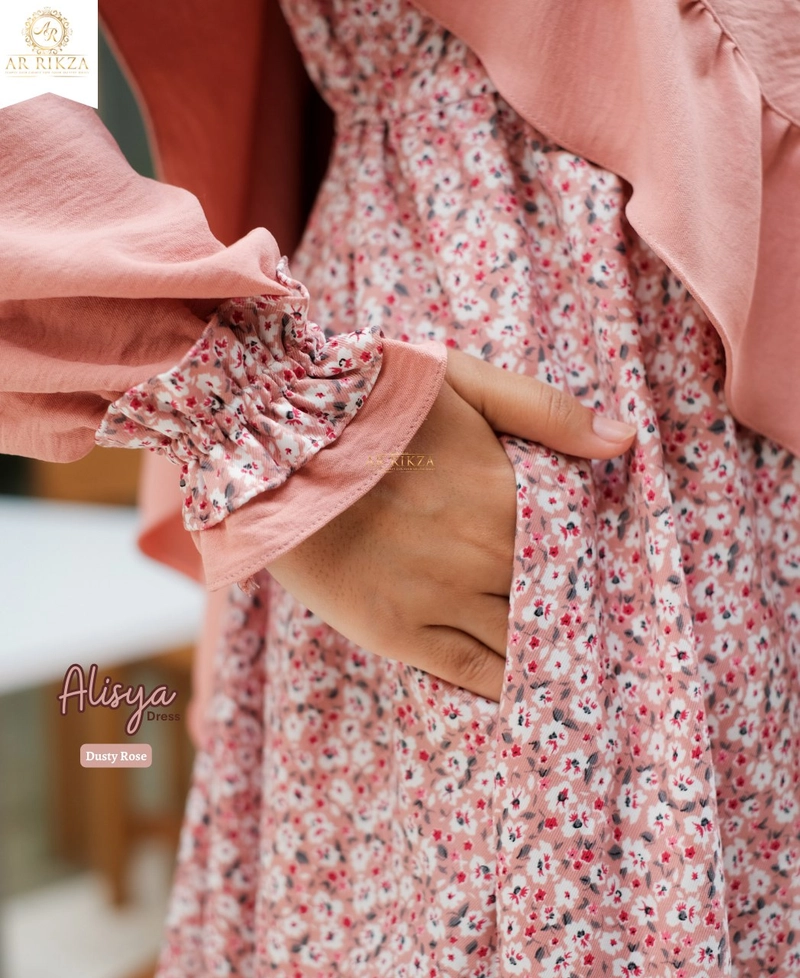 Product image Arrikza - Alisya Dress Gamis Mom Dress Only Dusty Rose S Dusty Rose
