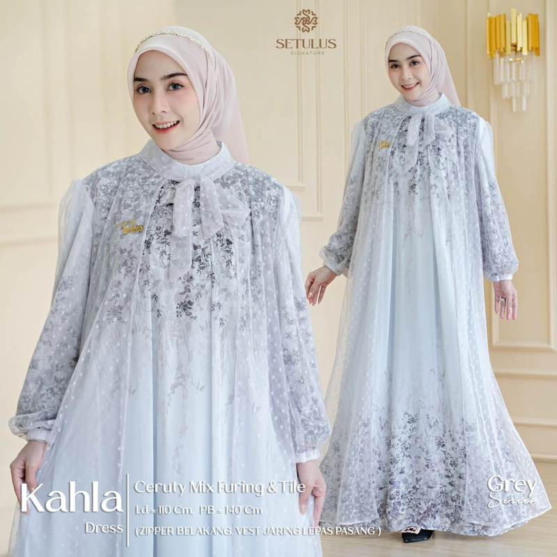 Product image Griya Busanaku Solo - Kahla dress wanita muslimah All size Grey