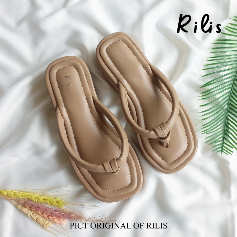 Product image Rilis - Sandal Jepit Wanita Mozza Wedges (Rilis 43) 37 Mocca