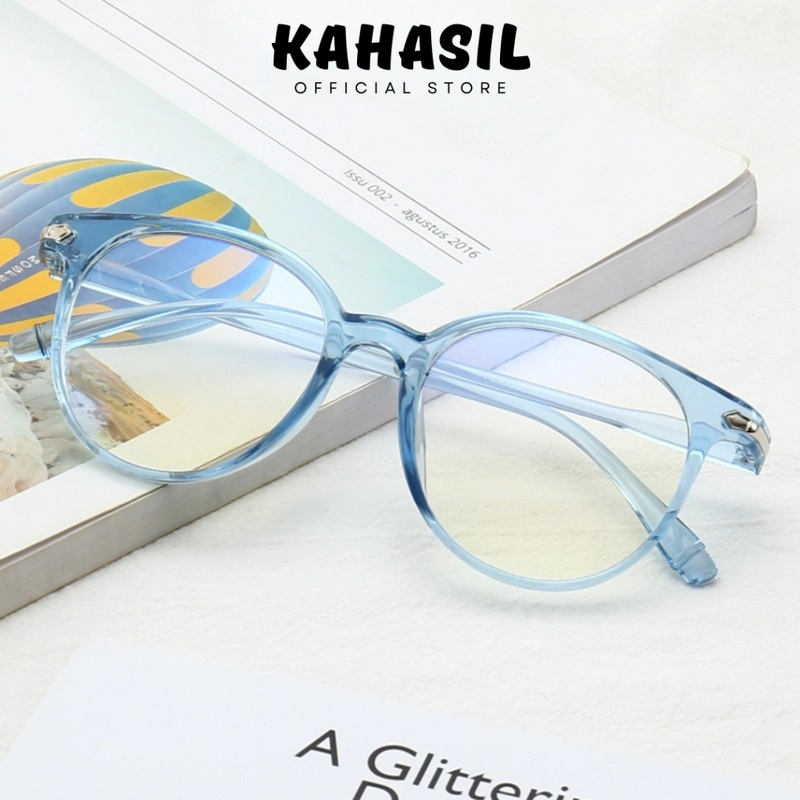 Product image KAHASIL - Kacamata Wanita Pria Anti Radiasi Frame Transparan Bening KH012 BLUE all variant