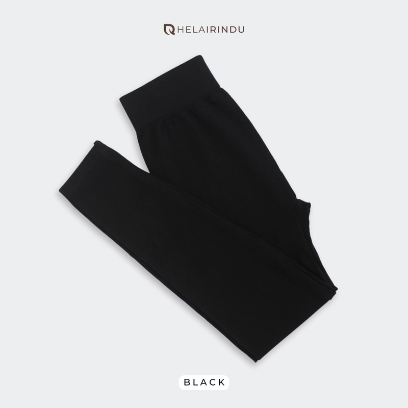 Product image HELAIRINDU - Legging Polos Dewasa High Waist Super Stretch 45 - 80kg AllSize Black