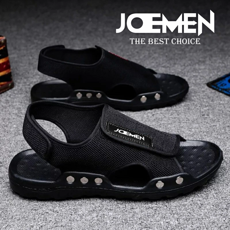 Product image Joemen Official - Joemen Sandal Pria Kulit Joemen S 24 Pria - Japan Casual Style - NonSlip Ringan Nyaman 39 Hitam