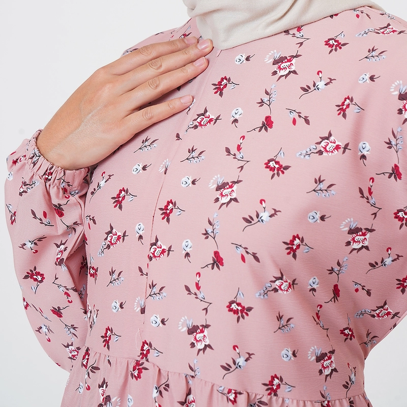 Product image Lusianasae - Lusianasae - Lusianasae - Kalalili Dress warna Pink bahan crinkle seven Busui friendly M PINK