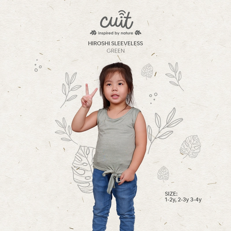 Product image Cuit Babywear - HIROSHI KNOT TEES SLEEVELESS TODDLER L Green