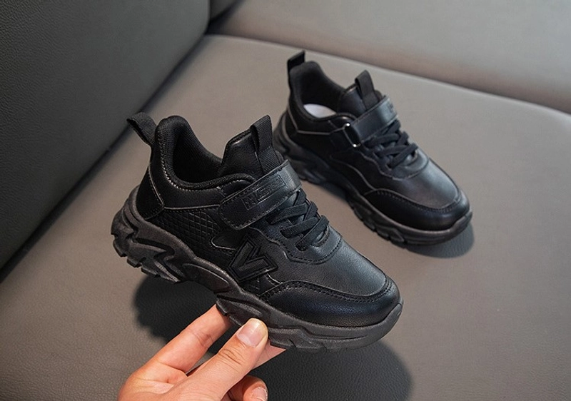 Product image Meonky Official - Sepatu Anak laki laki Perempuan Original Sneakers Sekolah Lucu Kode Q - 20 Unisex 33 Hitam