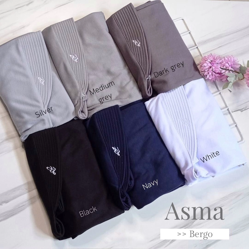 Product image AIZANA MOSLEM FASHION - Bergo Pad Asma Jilbab dengan Topi Pad Adem Nyaman Murah L abu muda
