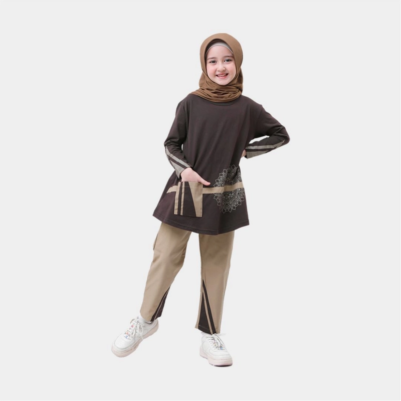 Product image Setelan anak perempuan Simple Ethnic Layla M Brown